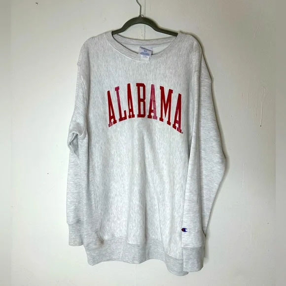 Alabama Champion Reverse Weave Size XLT Crewneck Sweatshirt Heathered Gray - Picture 1 of 4